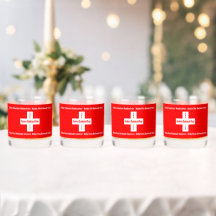 Día Nacional Suizo en cuatro idiomas Bandera Suiza