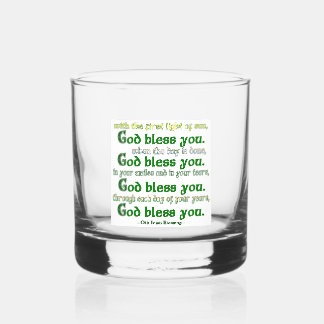 Vaso De Whiskey Dios te bendiga Bendición irlandesa