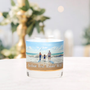 Vaso De Whiskey Diseñe su propia foto y texto personalizados