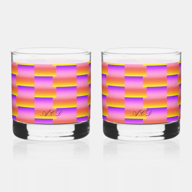 VASO DE WHISKEY DISEÑO COLORIDO (Anverso)