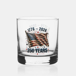 Vaso De Whiskey Diseño de Celebración de Aniversario Patriótico
