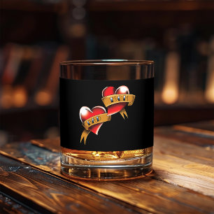 Vaso De Whiskey Diseño de tatuaje de pancarta tradicional de mamá
