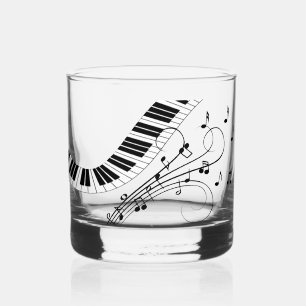 Vaso De Whiskey Diseño de tema de música de piano