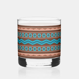 Vaso De Whiskey Diseño geométrico al estilo del suroeste de Camero