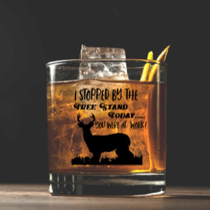 Vaso De Whiskey Divertido árbol de caza de venados Stand Sports al