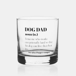 Vaso De Whiskey Dog Dad Divertida definición de regalo de padre de