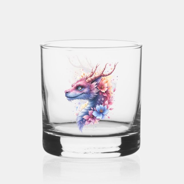 Vaso De Whiskey Dragón Guardián Suave.  (Anverso)
