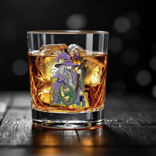 Vaso De Whiskey Dragón Mago Celta Fantasía Púrpura