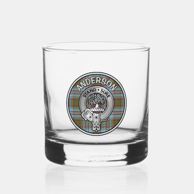 Vaso De Whiskey [EDIT] Clan Anderson Escudo y Tartán (Anverso)
