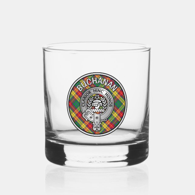 Vaso De Whiskey [EDIT] Clan Buchanan Escudo y Tartán (Anverso)