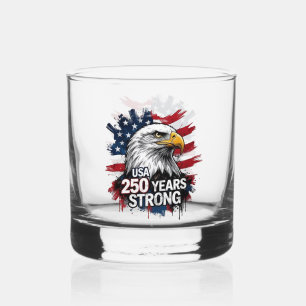 Vaso De Whiskey EE. UU. 250 años fuerte