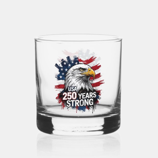Vaso De Whiskey EE. UU. 250 años fuerte (Anverso)