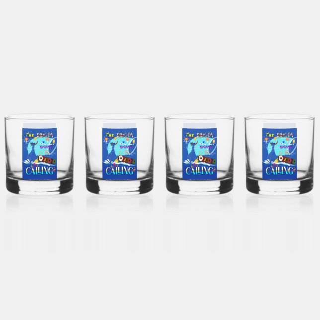 Vaso De Whiskey El Barco Dragón Está Llamando (Anverso)