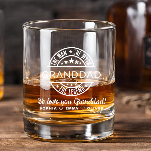 Vaso De Whiskey El Día del Padre de la Leyenda del Hombre Abuelo