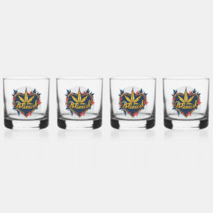 Vaso De Whiskey El juego de vidrio caliente "Rancho" de Leafy