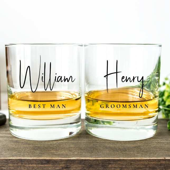 Vaso De Whiskey El mejor hombre moderno Groomsman Boda (Subido por el creador)