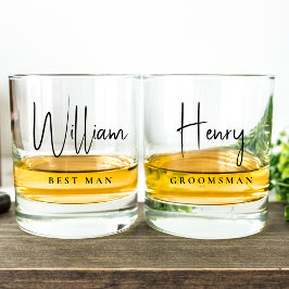 Vaso De Whiskey El mejor hombre moderno Groomsman Boda
