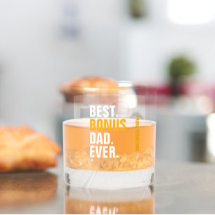 Vaso De Whiskey El Mejor Padre Adicional Personalizado con Foto y