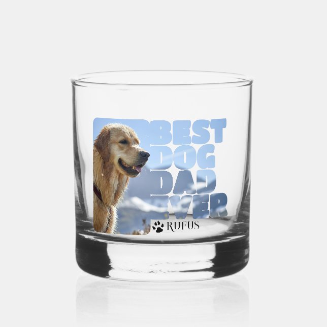 Vaso De Whiskey El mejor padre de perro de la historia (Anverso)