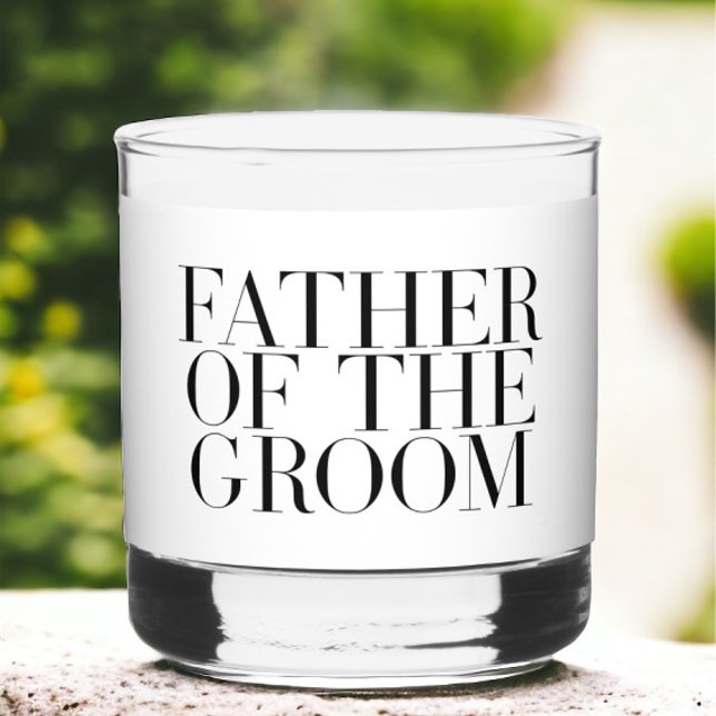 Vaso De Whiskey El padre del Personalizado moderno del Groom Minim (Subido por el creador)