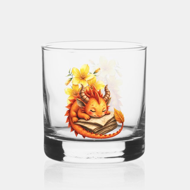 Vaso De Whiskey El pequeño dragón místico.  (Anverso)