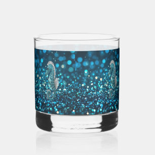 Vaso De Whiskey Elegancia en movimiento: caballito de mar de Aqua