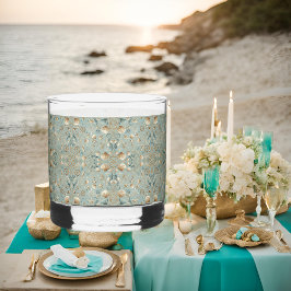 Vaso De Whiskey Elegancia Pearl Coast Seafoam Impreso Rocs