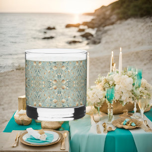 Vaso De Whiskey Elegancia Pearl Coast Seafoam Impreso Rocs