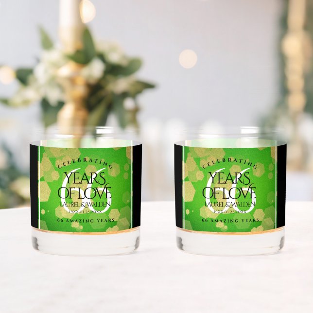 Vaso De Whiskey Elegante 66º aniversario del Boda Titanita (Insitu (Boda))