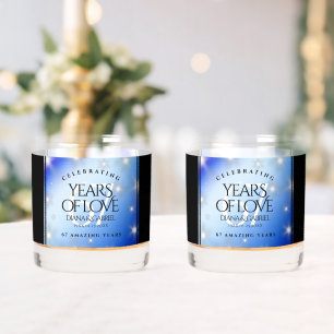 Vaso De Whiskey Elegante 67º Aniversario del Boda de Star Sapphire