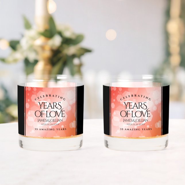 Vaso De Whiskey Elegante celebración del 35° aniversario del Boda  (Insitu (Boda))