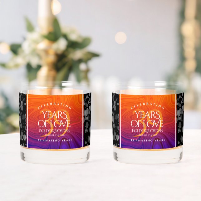 Vaso De Whiskey Elegante celebración del Aniversario del Boda Agat (Insitu (Boda))