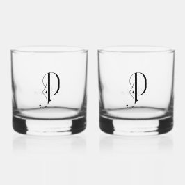 Vaso De Whiskey Elegante Decorativo Monogramado P