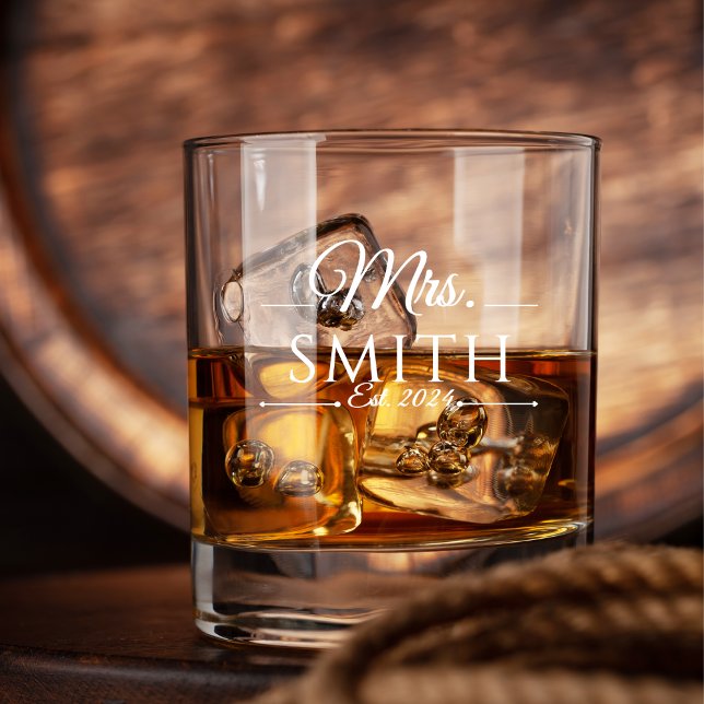 Vaso De Whiskey Elegante Nombre de Boda Personalizada Vidrio Whisk (Subido por el creador)