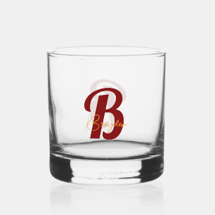 Vaso De Whiskey Elegante personalizado de Monograma