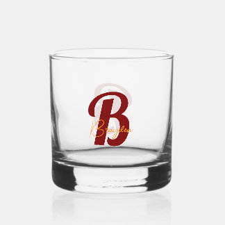 Vaso De Whiskey Elegante personalizado de Monograma