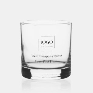 Vaso De Whiskey Elegante plantilla personalizada de tu logotipo