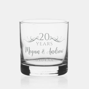 Vaso De Whiskey Elegante y personalizado regalo de aniversario de 