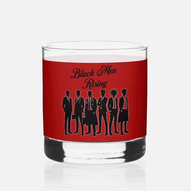 Vaso De Whiskey Emblema del hombre negro del Día del padre Keepsak (Anverso)
