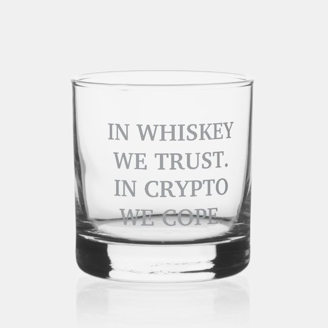 Vaso De Whiskey En Whiskey Confiamos - Cripto Degen Glass (Anverso)