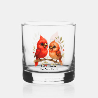 Vaso De Whiskey Encantador cristal cardenal del norte