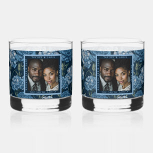 Vaso De Whiskey Encanto de Clavel Botánico para Boda Feliz