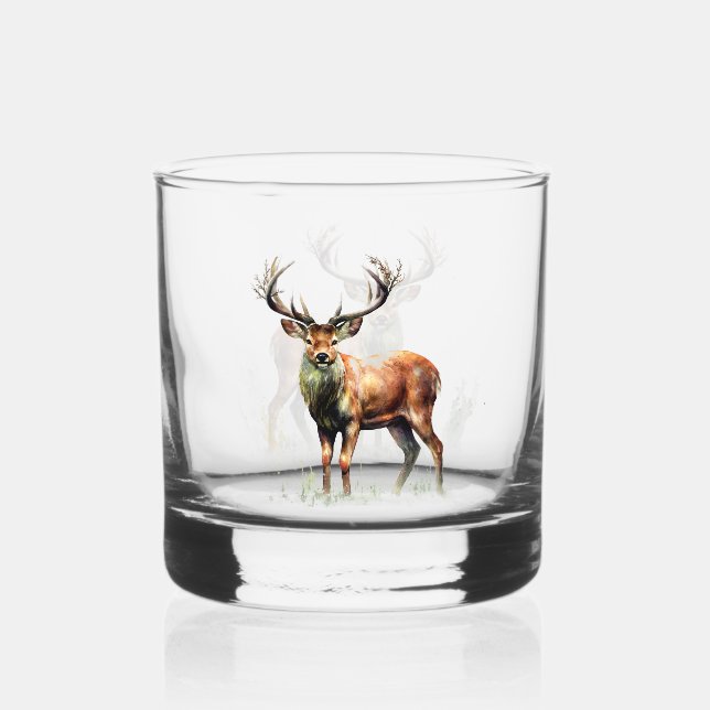 Vaso De Whiskey Enorme ciervo rayado (Anverso)