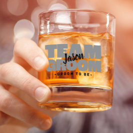 Vaso De Whiskey Equipo Novio Para Ser Nombre Boda Negro Gris Perso