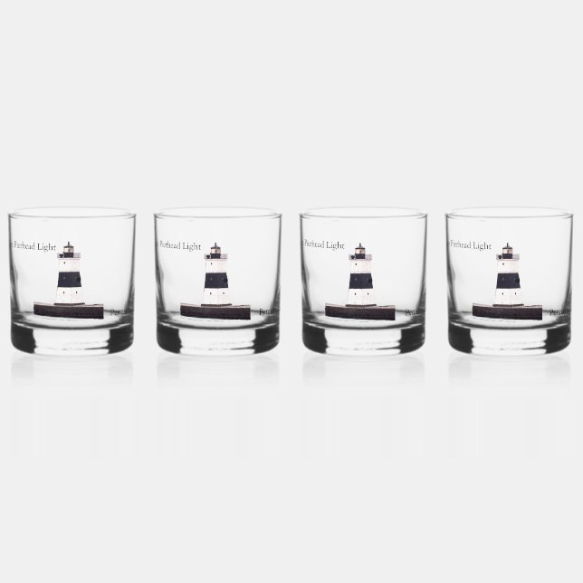 Vaso De Whiskey Erie Pierhead Light glass (Anverso)