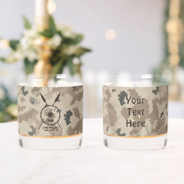 Vaso De Whiskey Escudo De Macabee Y Desierto De Spears