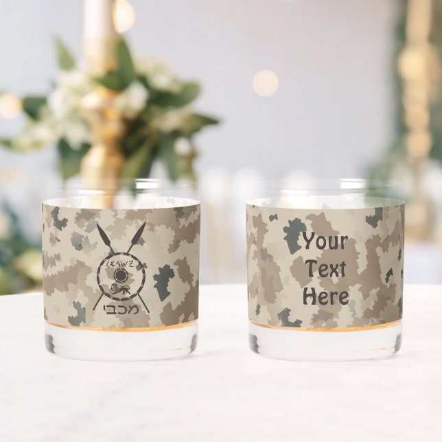 Vaso De Whiskey Escudo De Macabee Y Desierto De Spears (Insitu (Boda))