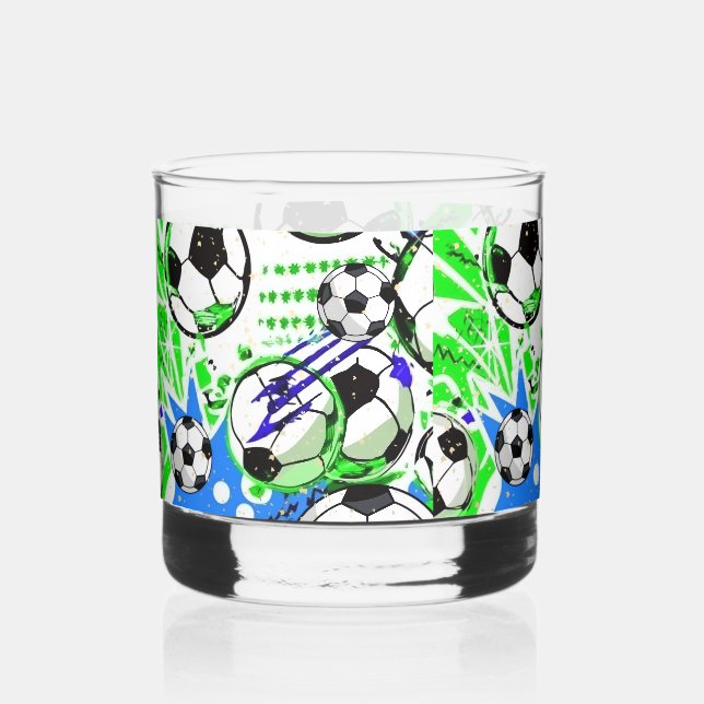 Vaso De Whiskey estilo de patrón de fútbol (Anverso)