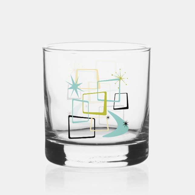 Vaso De Whiskey Estrellas atómicas de los años 1950 Boomerang del  (Anverso)