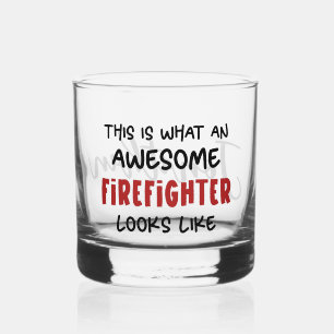 Vaso De Whiskey Famoso bombero ingenioso personalizado